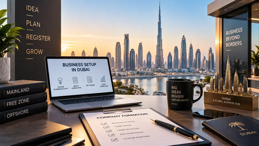 Business Setup in Dubai: Mainland vs Free Zone Guide | Prime Bridge Group