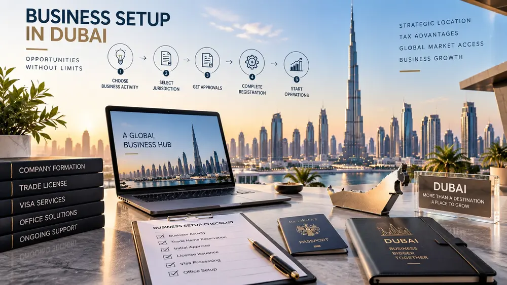 Business Setup in Dubai: Mainland vs Free Zone Guide | Prime Bridge Group